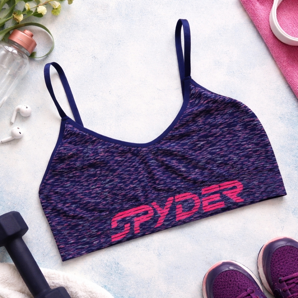 Spyder Women's Blue and Pink Bralette